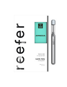 pack vape pen CBD Reefer avec un e-liquide CBD Amnésia by Marie Jeanne